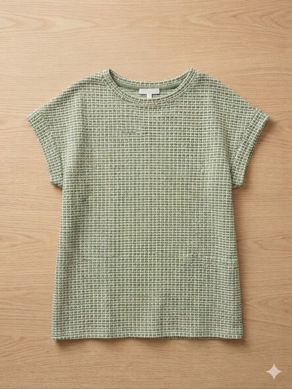 Kim And Cami NWOT Textured Short Sleeve Top in Sage Green, Size 3X